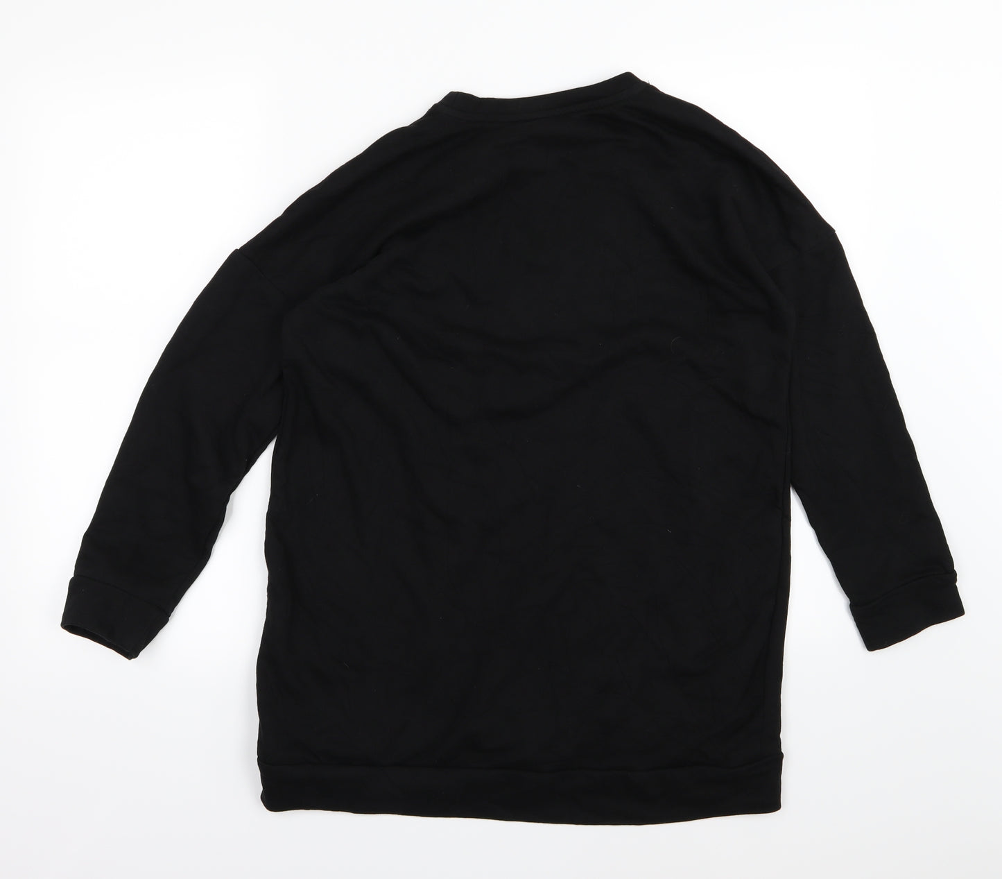 Defacto Womens Black Striped Jersey Pullover Sweatshirt Size XS  - Sequin oversized