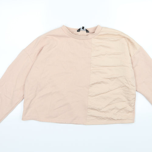 New Look Womens Pink  Jersey Pullover Sweatshirt Size 16