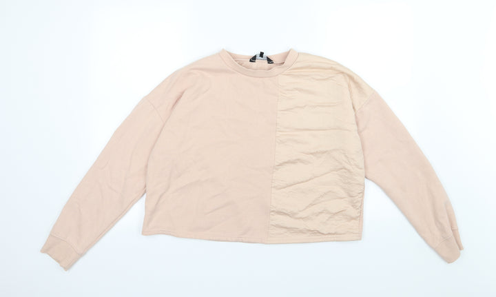 New Look Womens Pink Jersey Pullover Sweatshirt Size 16