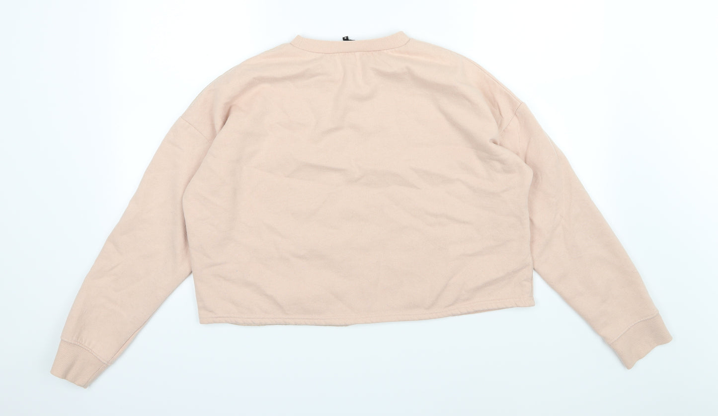 New Look Womens Pink  Jersey Pullover Sweatshirt Size 16