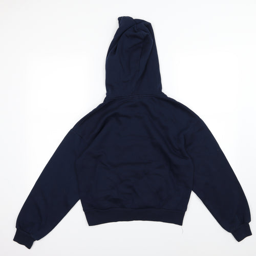 Berska Womens Blue  Jersey Pullover Hoodie Size S
