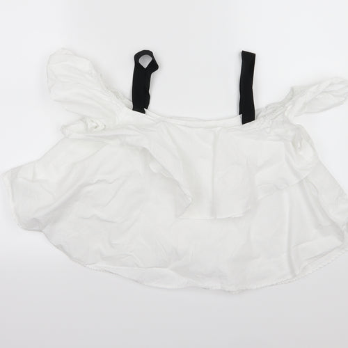 Zara Womens White  Woven Basic Blouse Size XS