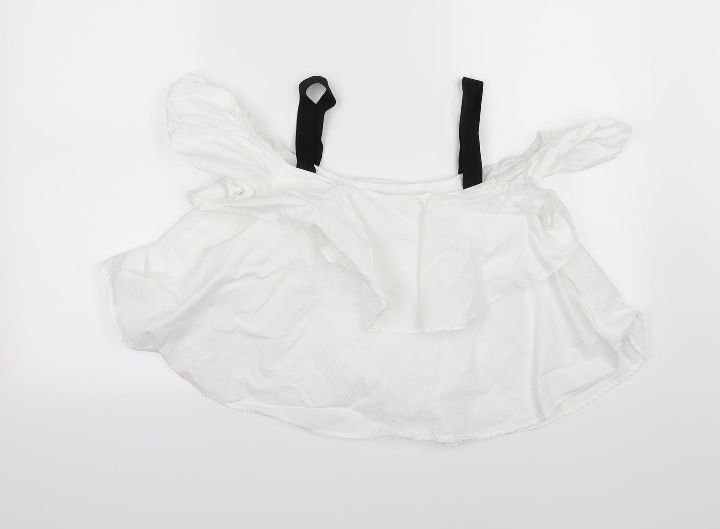 Zara Womens White  Woven Basic Blouse Size XS