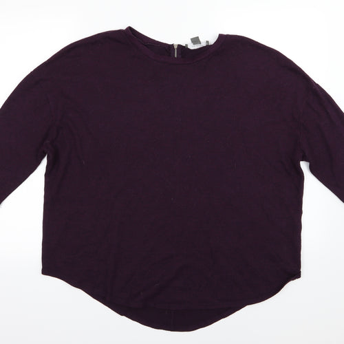 Primark Womens Purple  Knit Pullover Jumper Size L