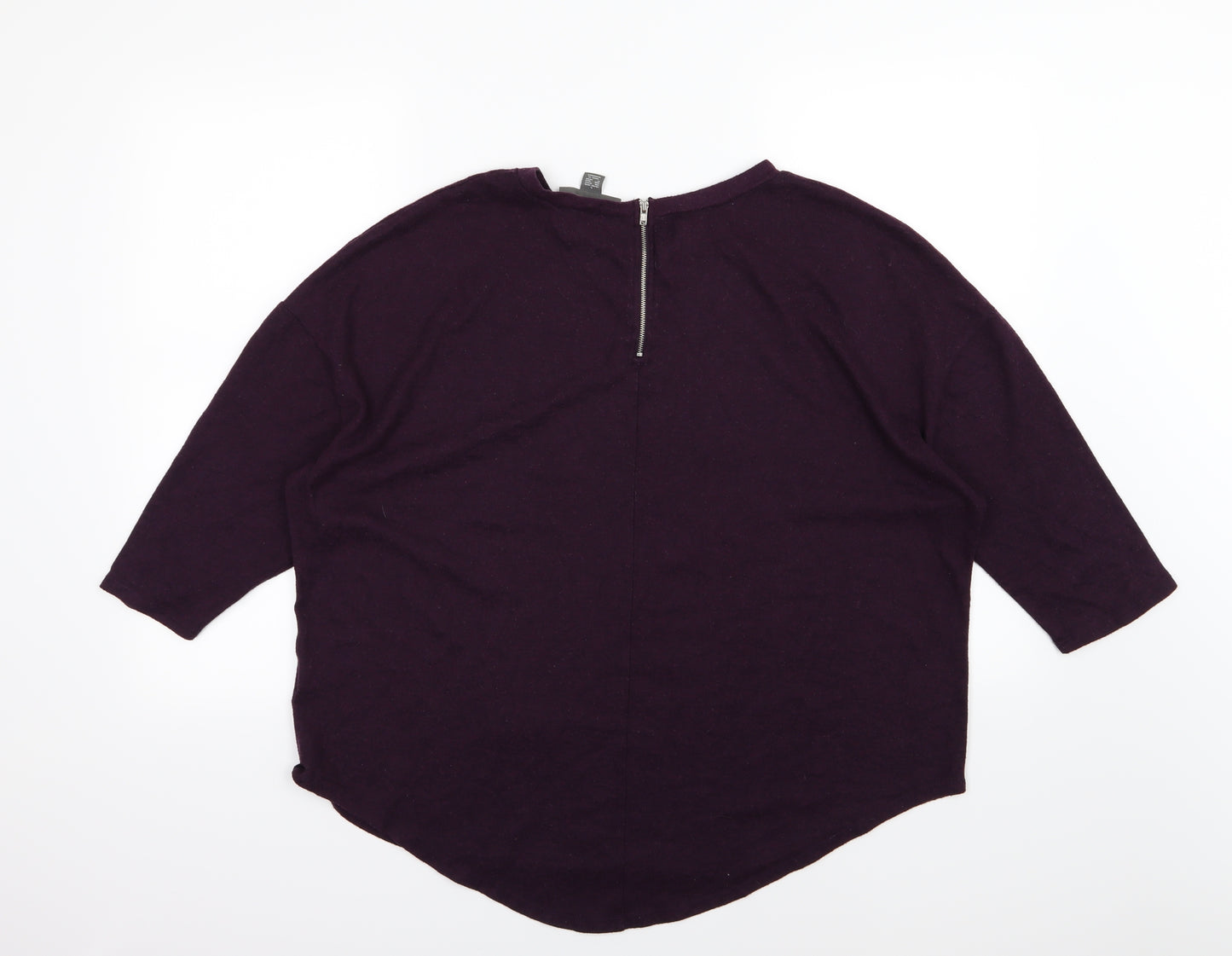 Primark Womens Purple  Knit Pullover Jumper Size L