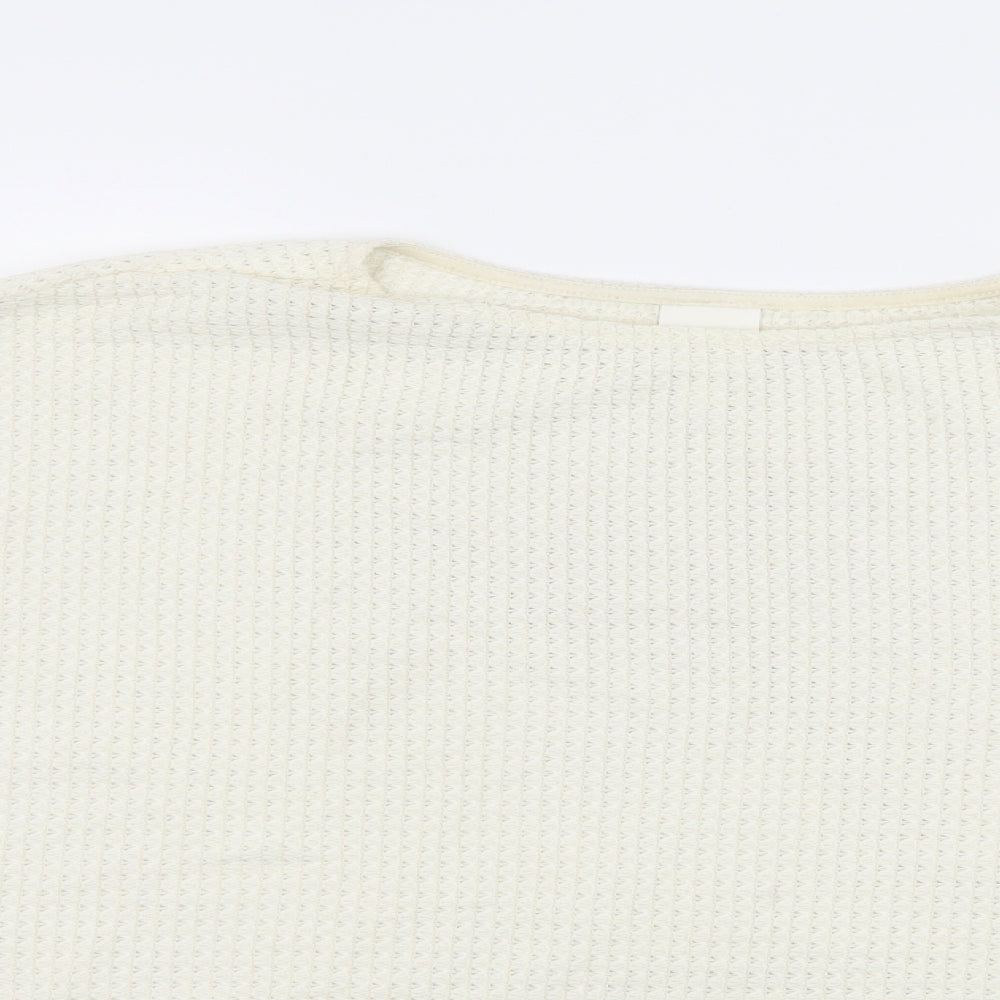 H&M Womens Ivory  Knit Pullover Jumper Size L