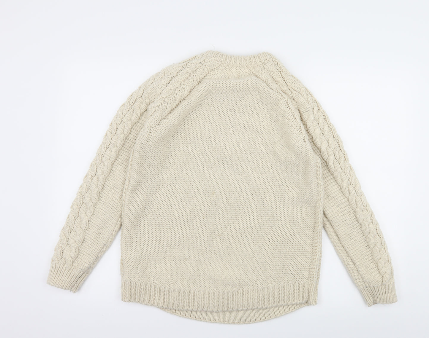 H&M Womens Ivory  Knit Pullover Jumper Size M