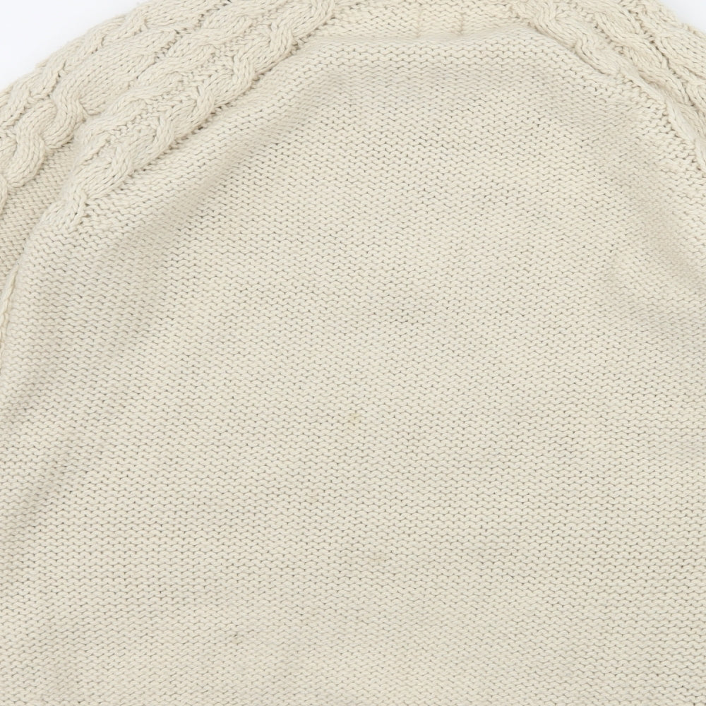 H&M Womens Ivory  Knit Pullover Jumper Size M