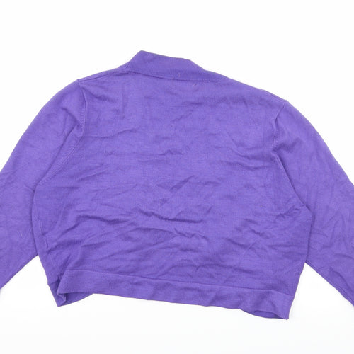 CMD Womens Purple  Knit Shrug Jumper Size L