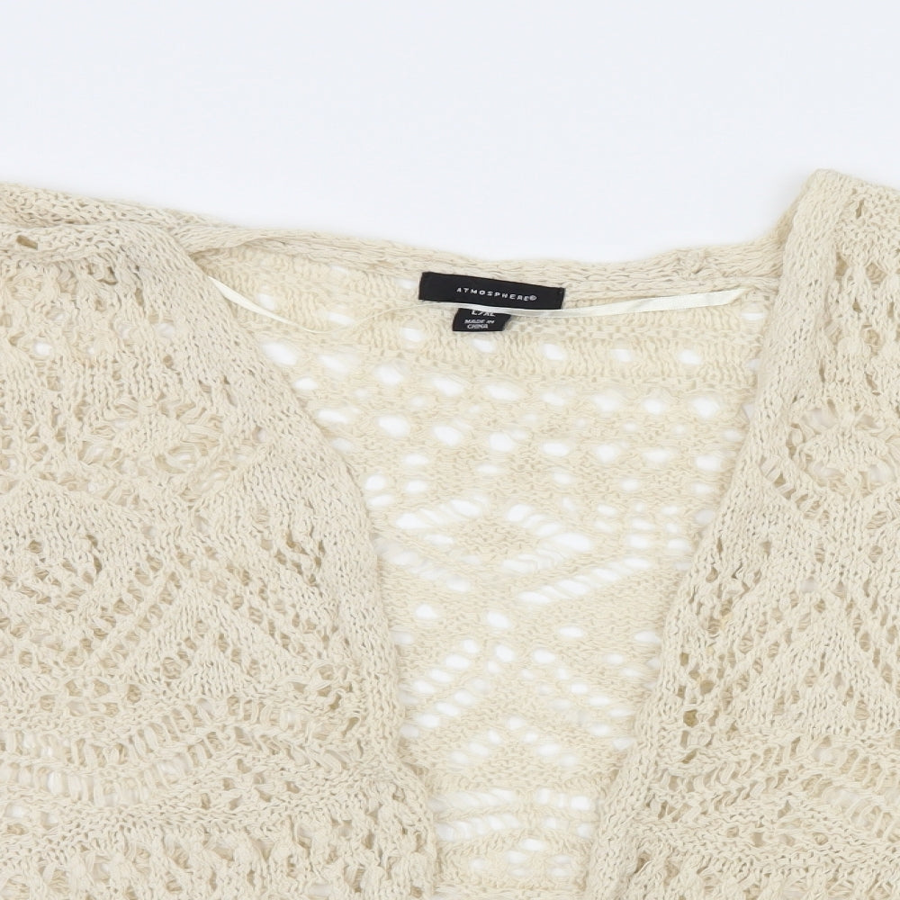 Atmosphere Womens Ivory  Knit Cardigan Jumper Size L