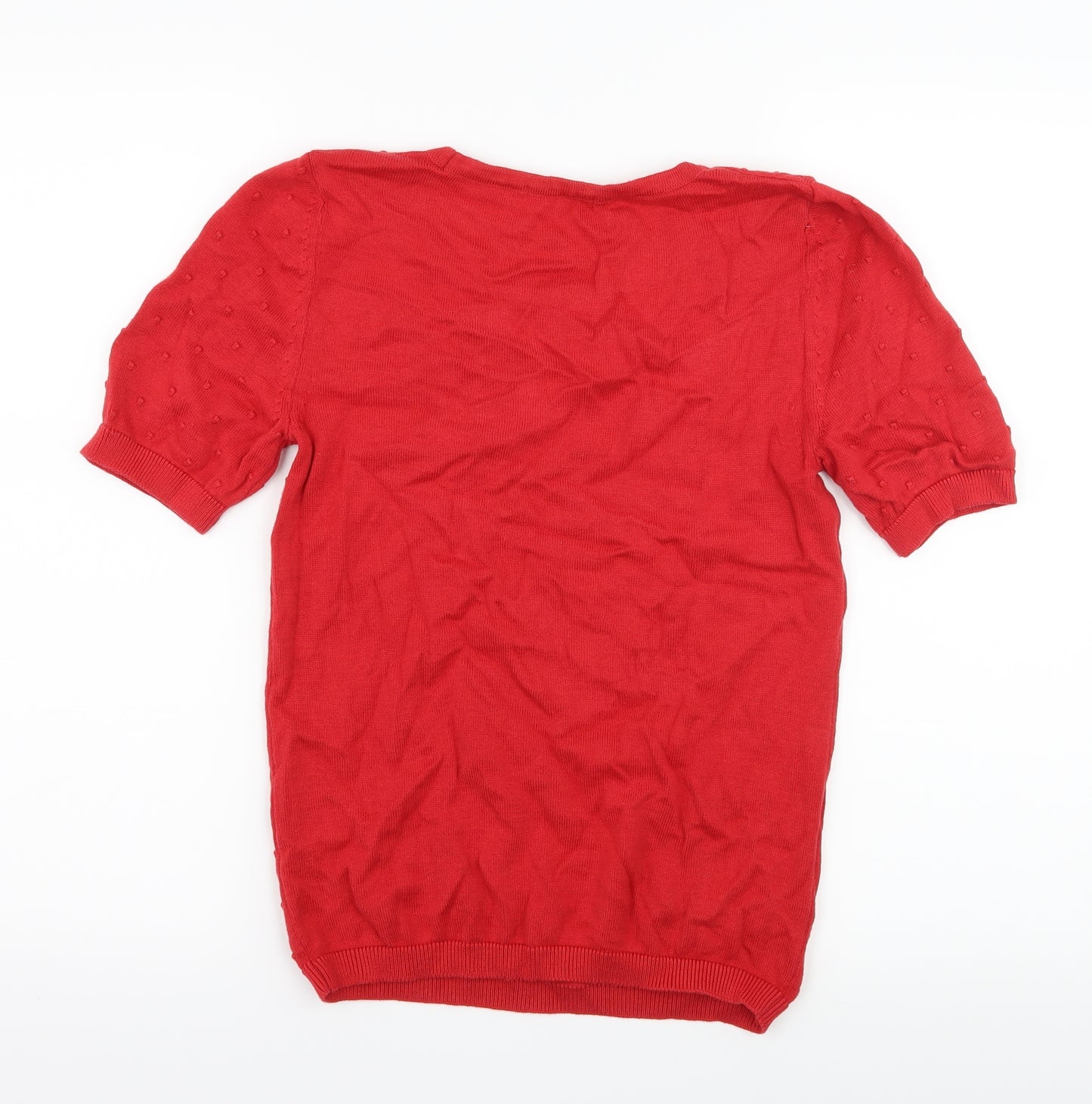 TU Womens Red  Jersey Basic T-Shirt Size 10
