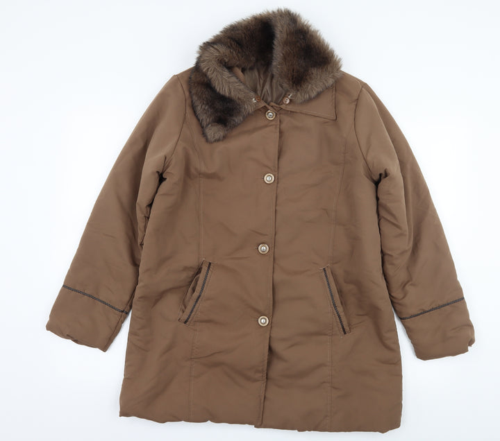 Neuville Womens Brown   Overcoat Coat Size 10