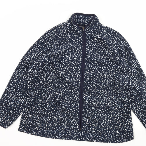 Marks and Spencer Womens Blue Polka Dot Fleece Jacket  Size 22