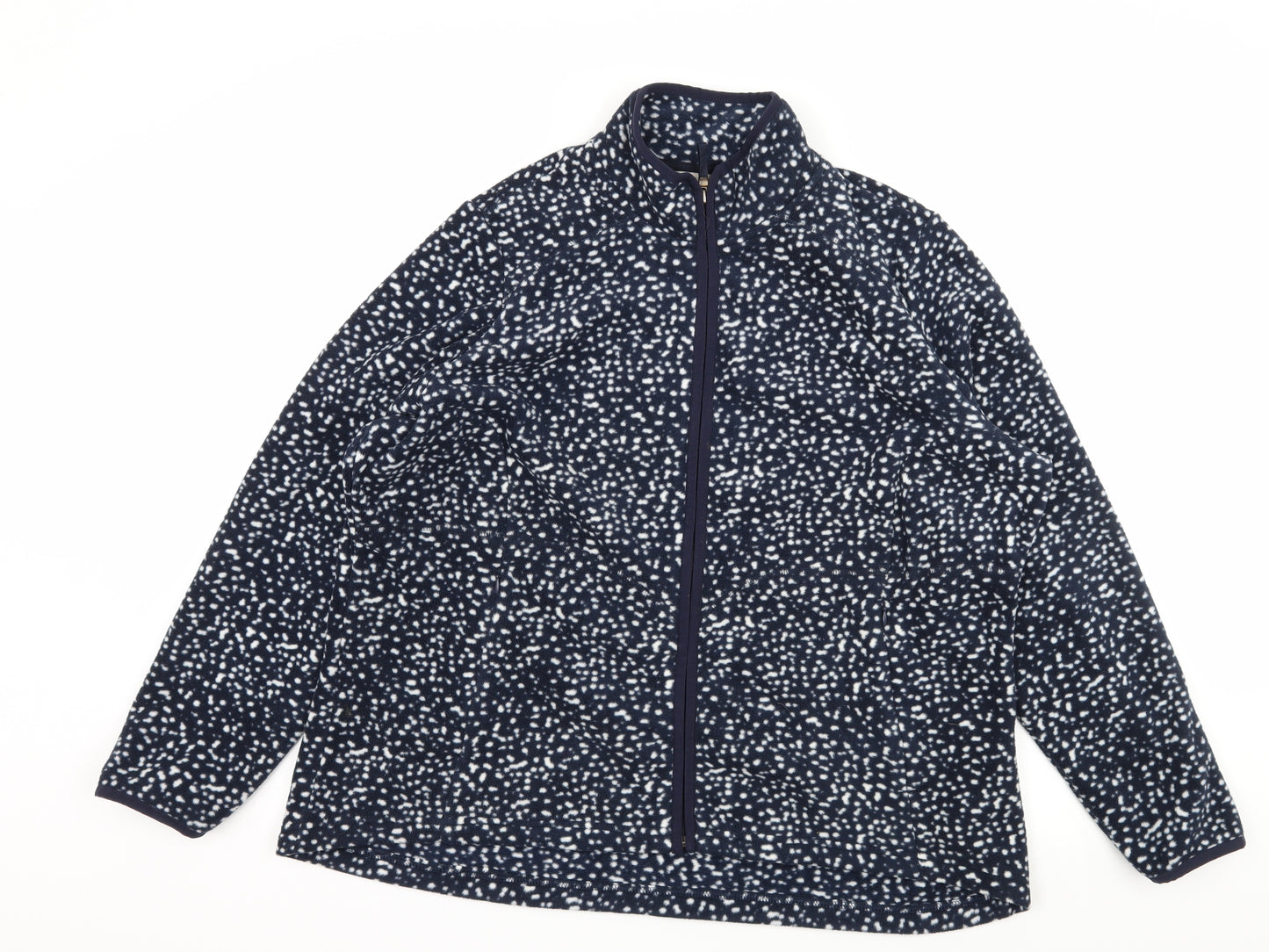 Marks and Spencer Womens Blue Polka Dot Fleece Jacket  Size 22