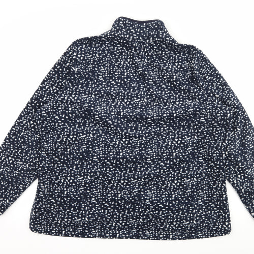 Marks and Spencer Womens Blue Polka Dot Fleece Jacket  Size 22