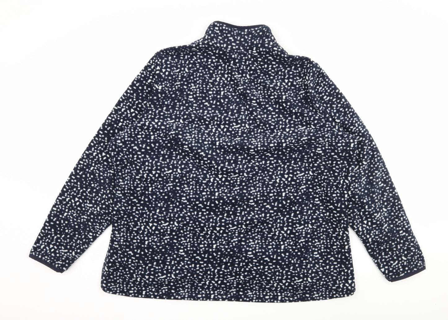 Marks and Spencer Womens Blue Polka Dot Fleece Jacket  Size 22