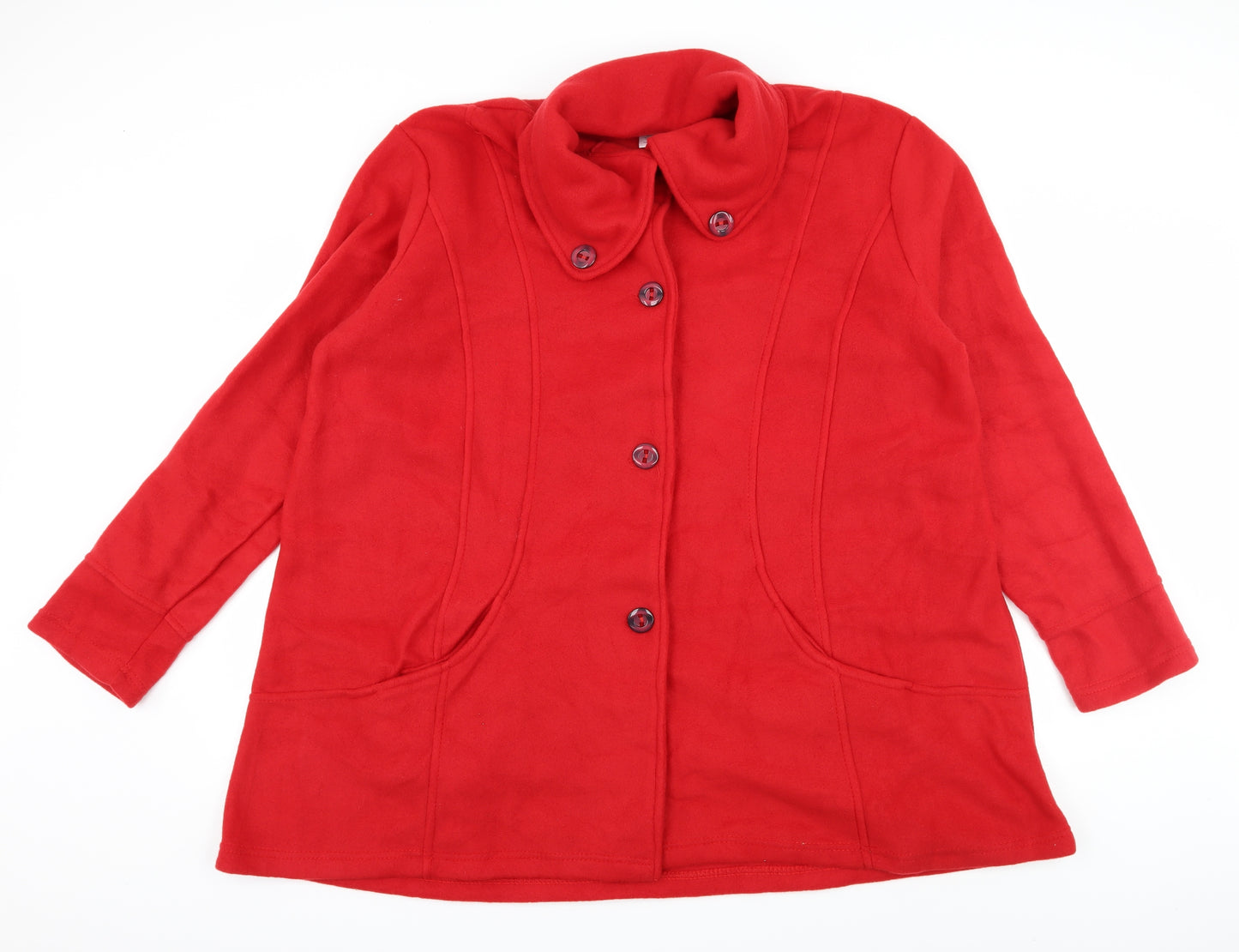 Preworn Womens Red  Fleece Jacket  Size 24