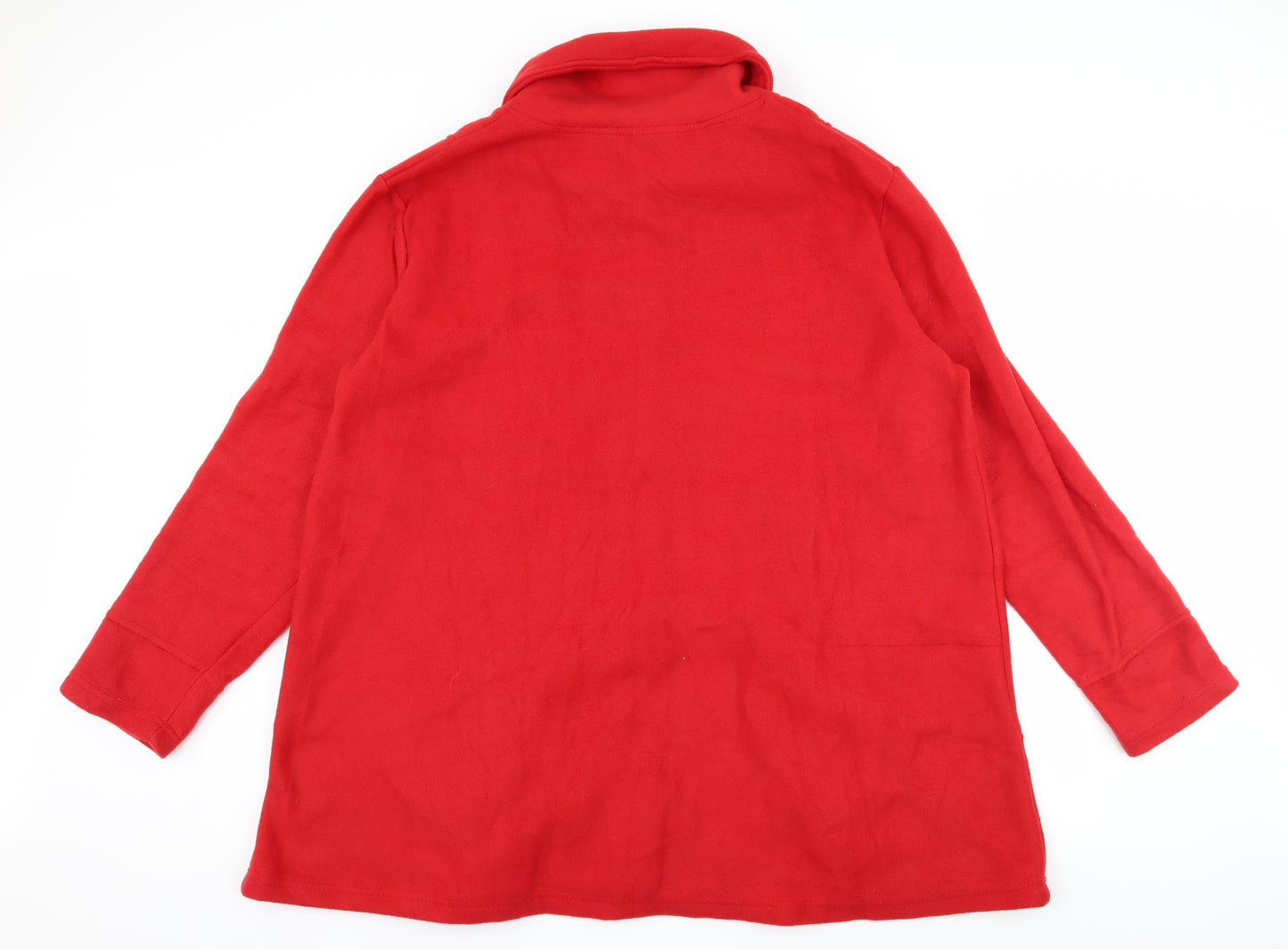 Preworn Womens Red  Fleece Jacket  Size 24