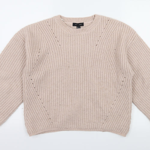 New Look Womens Pink  Knit Pullover Jumper Size S
