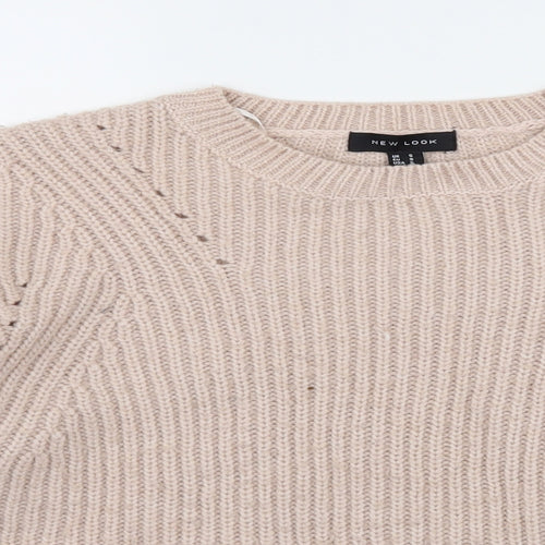 New Look Womens Pink  Knit Pullover Jumper Size S