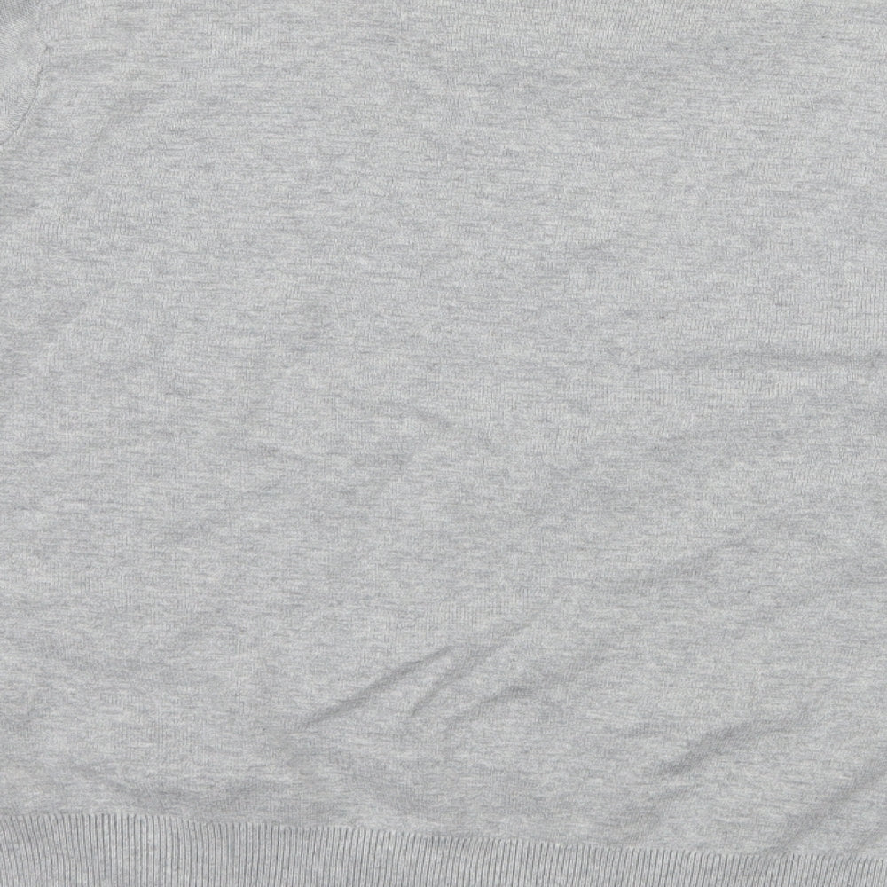 Topshop Womens Grey  Knit Pullover Jumper Size 8  - Embelished Neckline