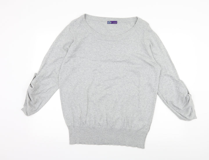 AJC Womens Grey Knit Pullover Jumper Size 18