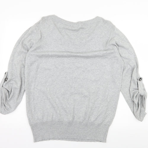 AJC Womens Grey  Knit Pullover Jumper Size 18