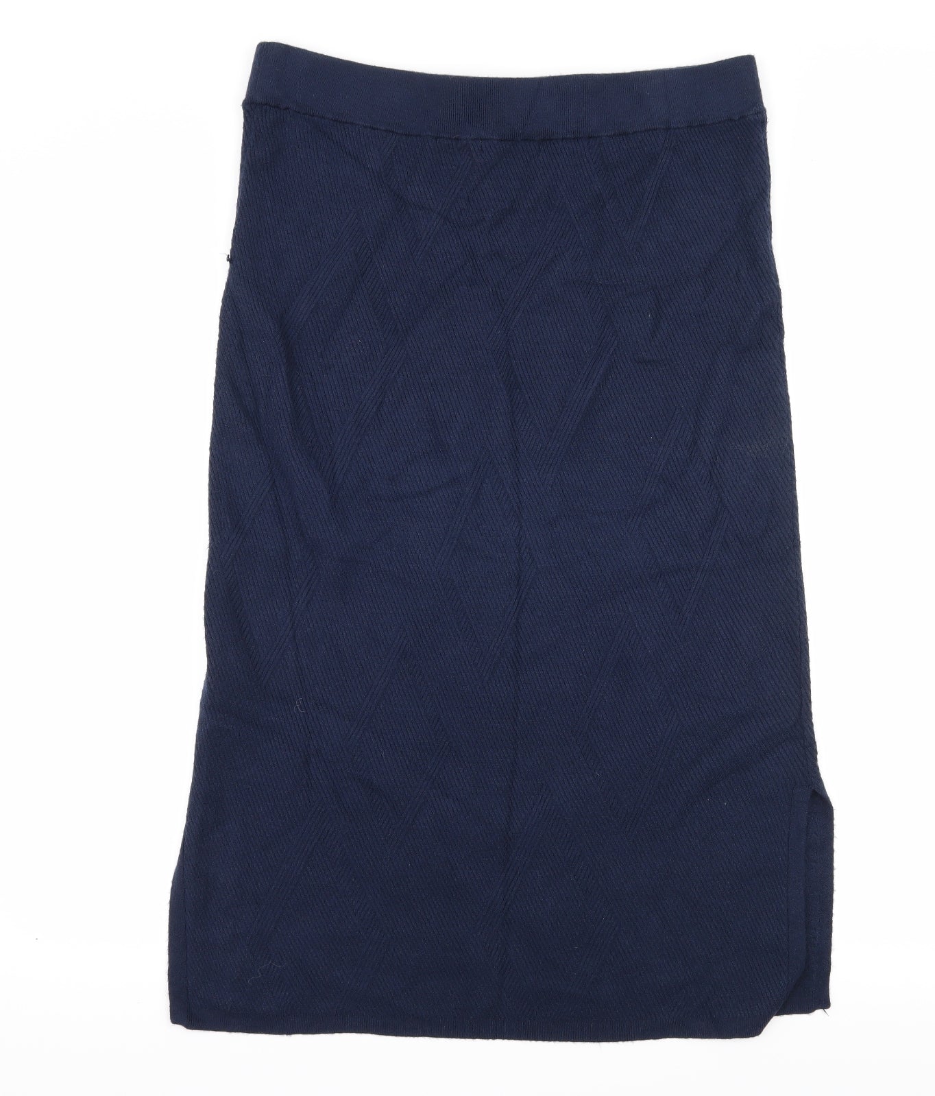 Marks and Spencer Womens Blue  Knit Straight & Pencil Skirt Size 18