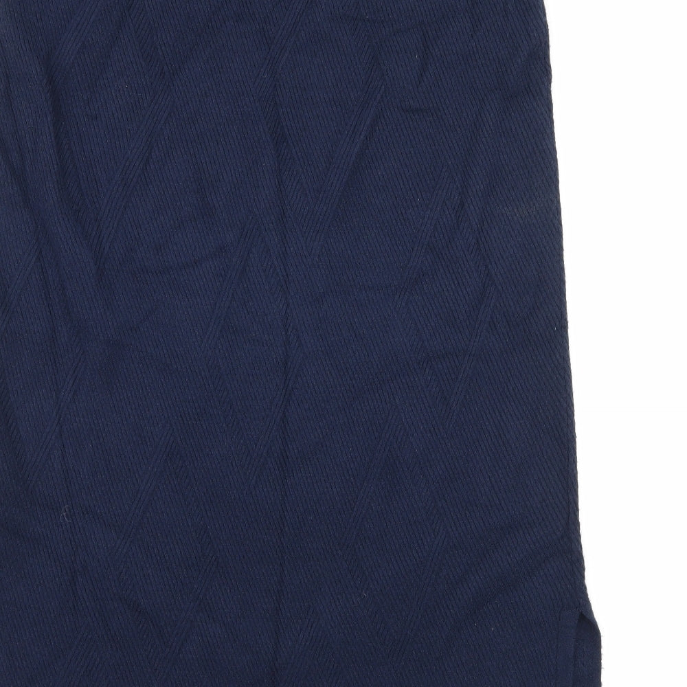 Marks and Spencer Womens Blue  Knit Straight & Pencil Skirt Size 18