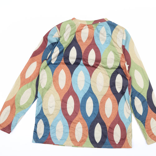 Preworn Womens Multicoloured Geometric Jersey Basic T-Shirt Size M