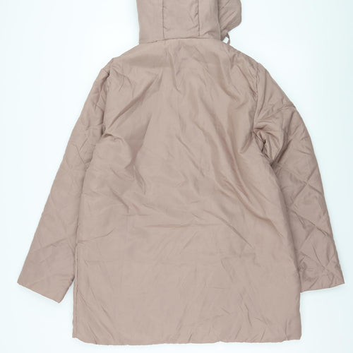 Anne De Lancay Womens Pink   Parka Coat Size S
