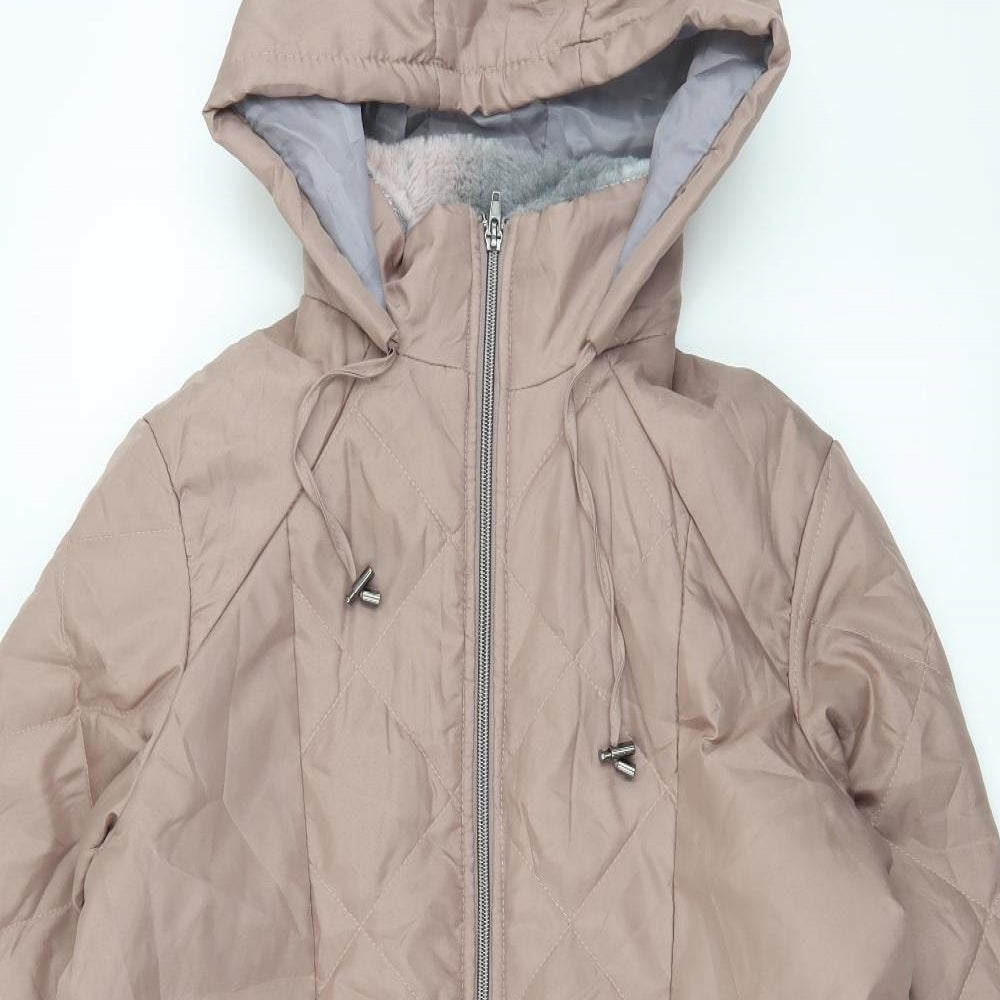 Anne De Lancay Womens Pink   Parka Coat Size S