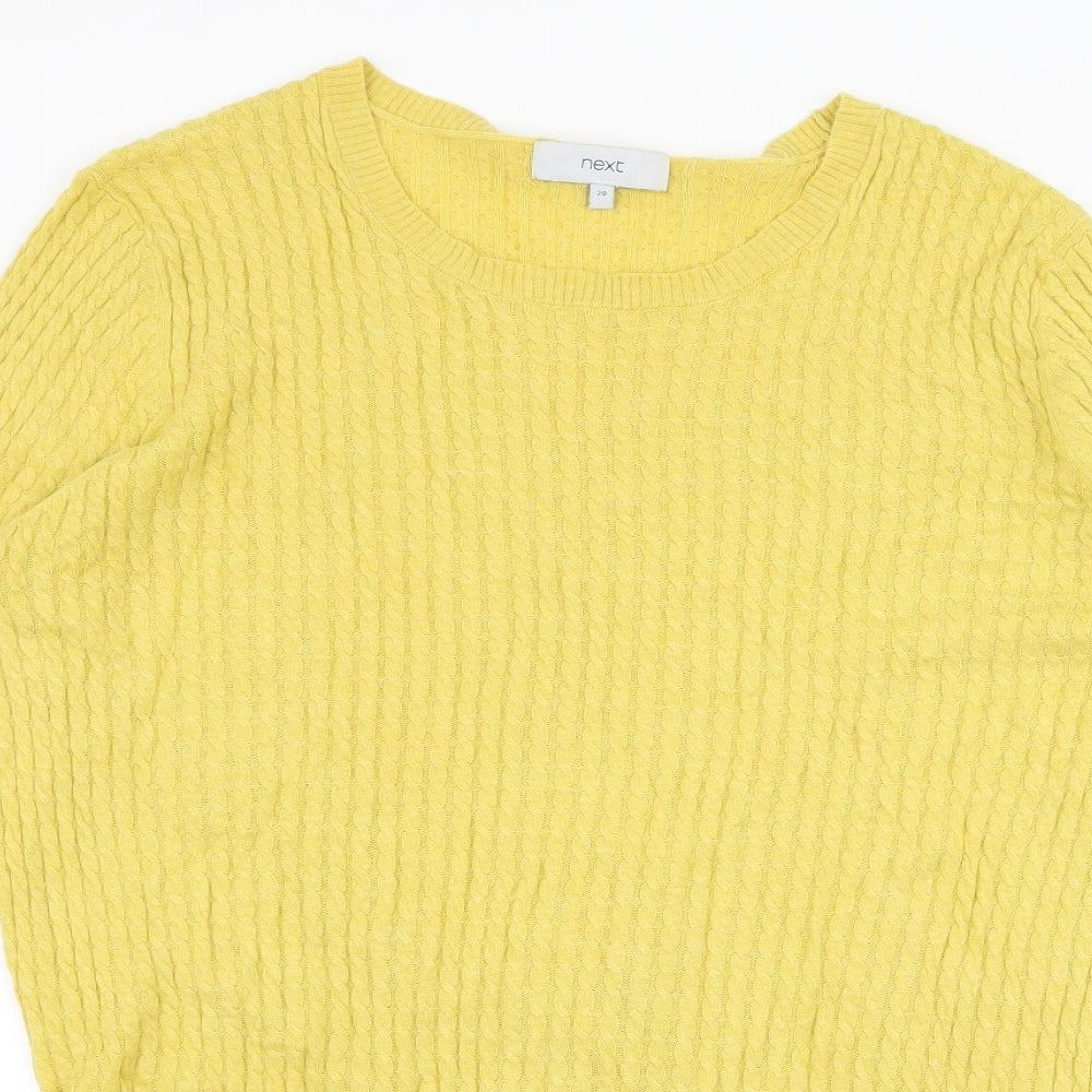NEXT Womens Yellow  Knit Pullover Jumper Size 20
