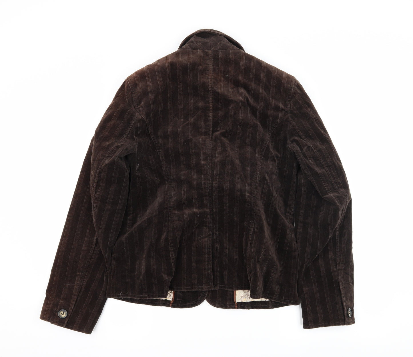 NEXT Womens Brown Striped  Jacket Blazer Size 12