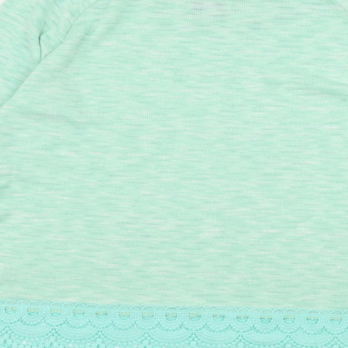 Paramour Womens Green  Knit Pullover Jumper Size M  - Crochet detail