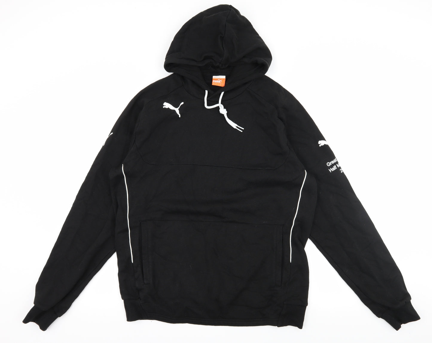 PUMA Mens Black  Jersey Pullover Hoodie Size L  - Bristol Half Marathon