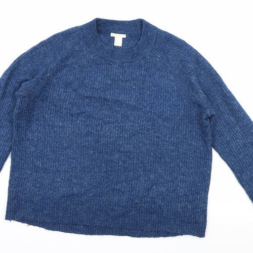 H&M Womens Blue  Knit Pullover Jumper Size M