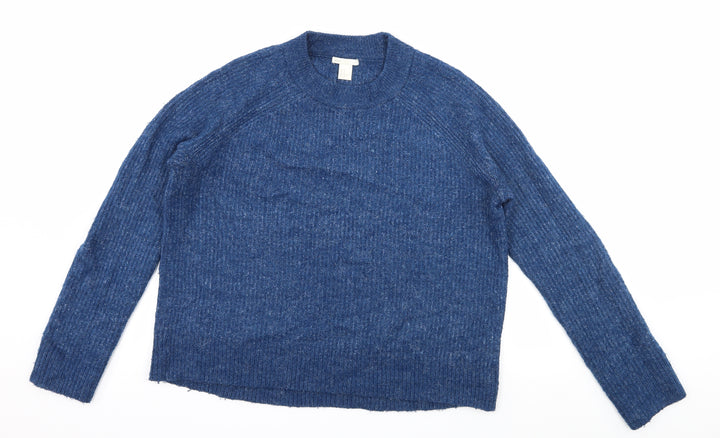 H&M Womens Blue  Knit Pullover Jumper Size M