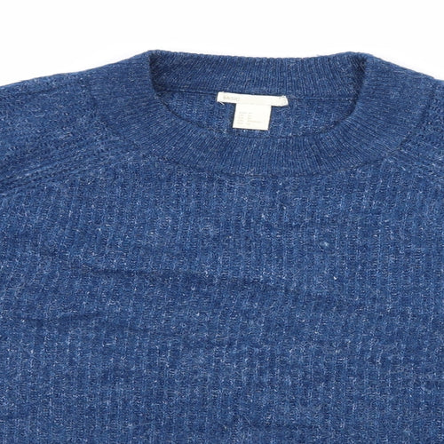 H&M Womens Blue  Knit Pullover Jumper Size M