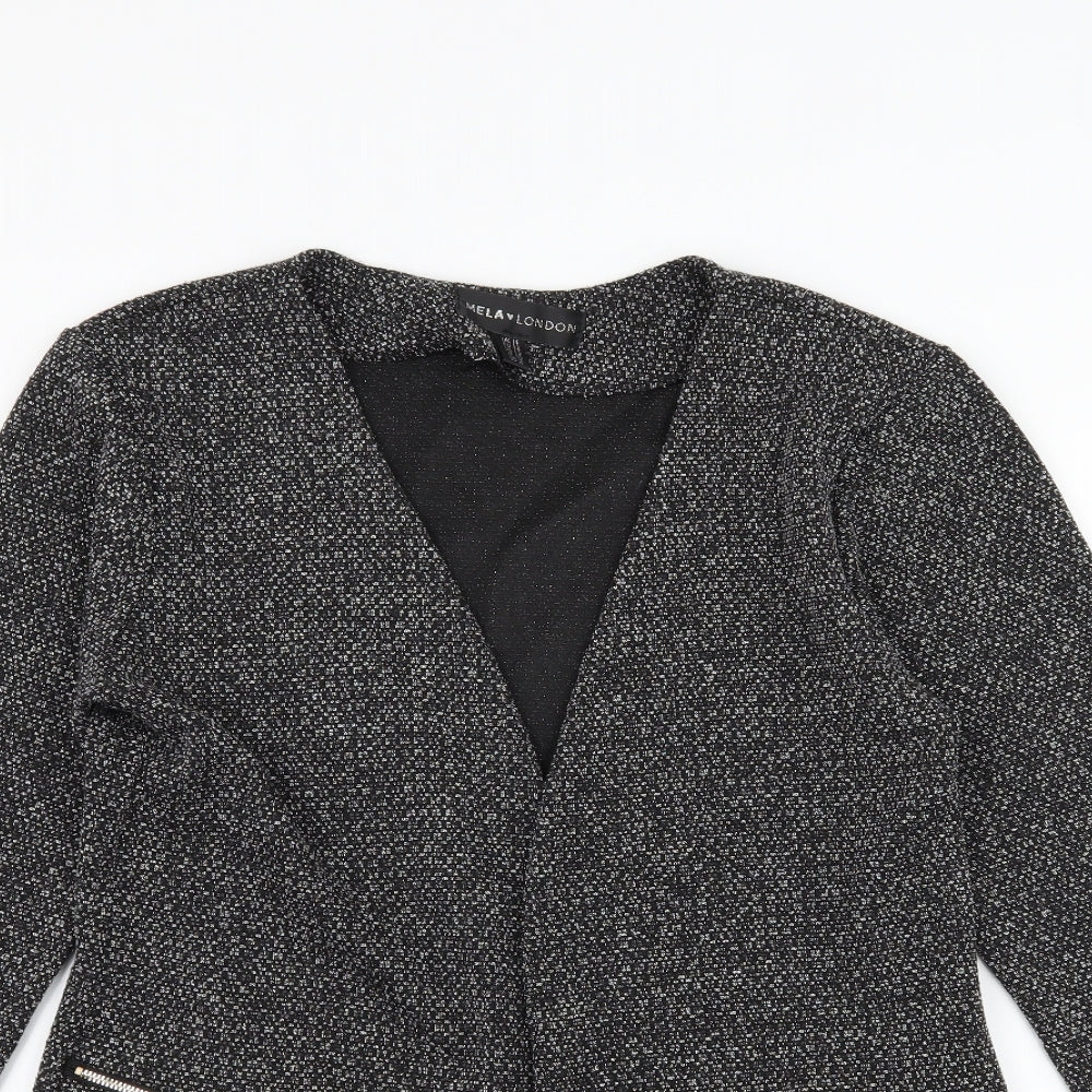 Mela London Womens Grey  Jersey Jacket Coatigan Size 14
