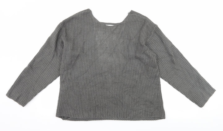 H&M Womens Grey  Knit Pullover Jumper Size L