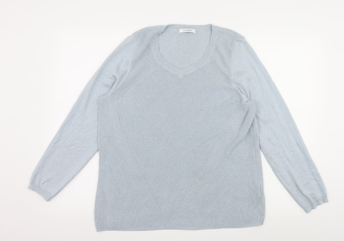 Marks and Spencer Womens Blue  Knit Pullover Jumper Size 16