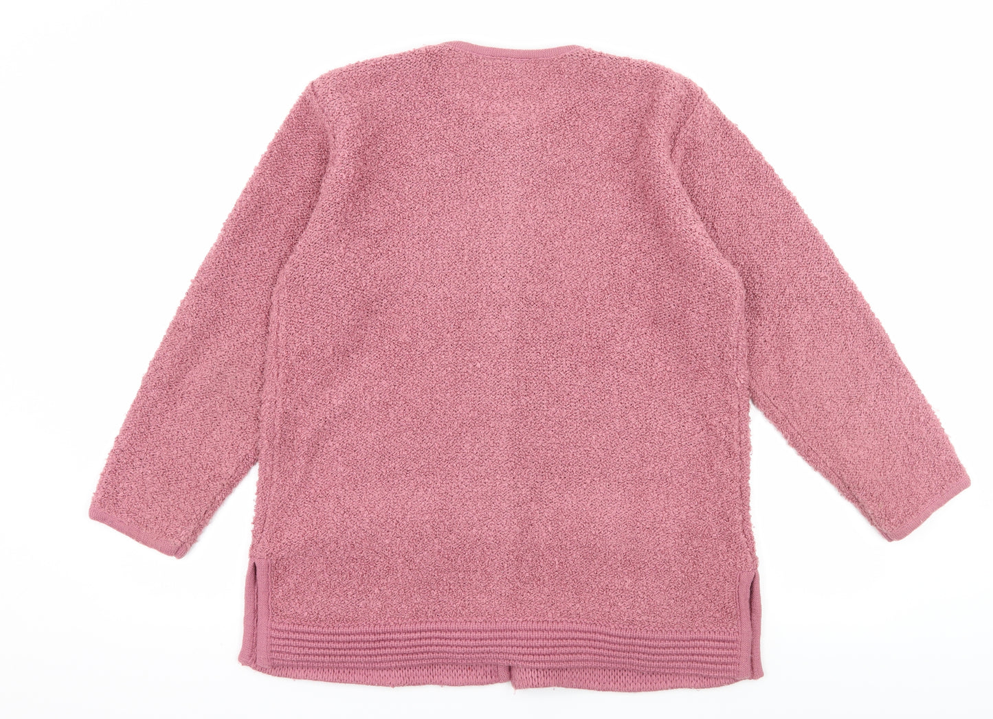 Poppy Womens Pink  Knit Cardigan Jumper Size 12