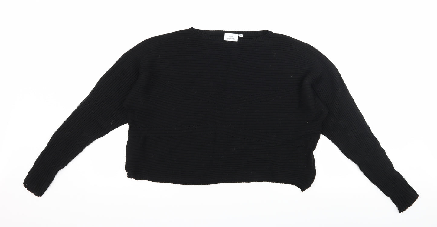 KappAhl Womens Black  Knit Pullover Jumper Size M