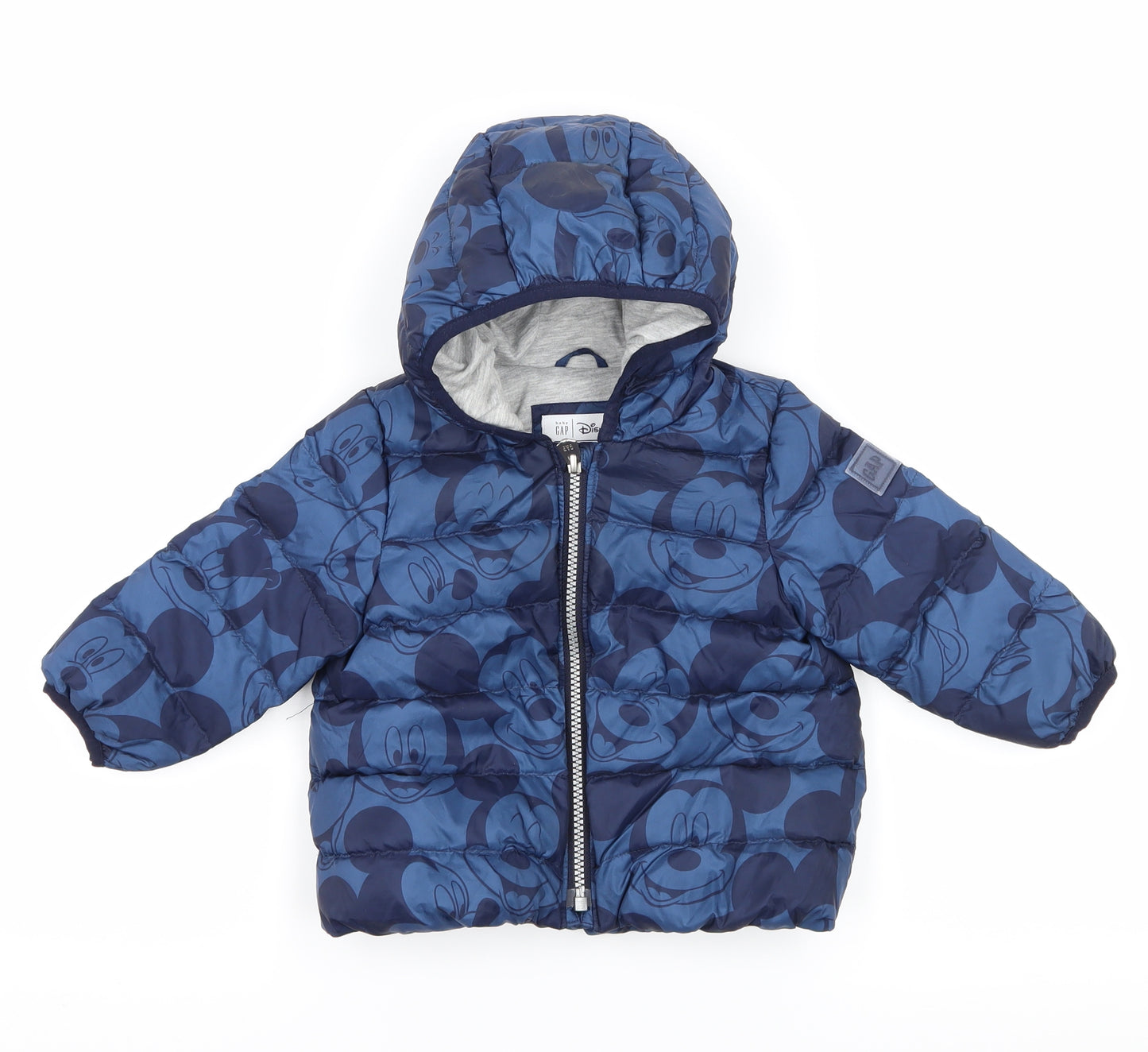 Gap Baby Blue Geometric  Puffer Jacket Jacket Size 12-18 Months  - Mickey Mouse