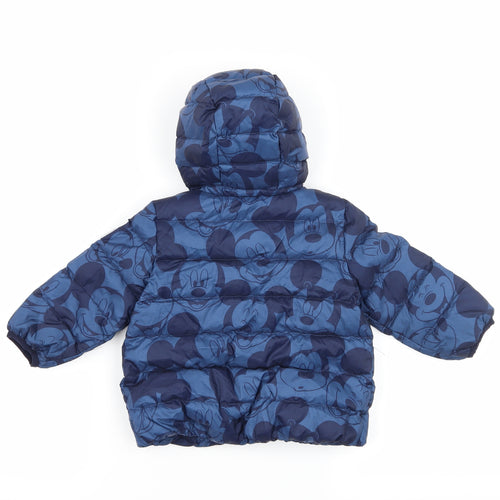 Gap Baby Blue Geometric  Puffer Jacket Jacket Size 12-18 Months  - Mickey Mouse