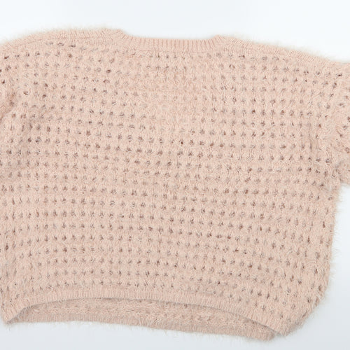NEXT Womens Pink  Knit Pullover Jumper Size L