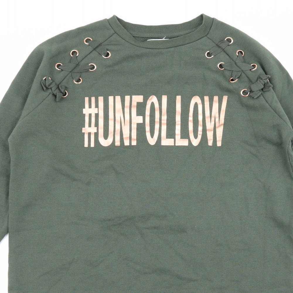 Primark Girls Green  Jersey Jumper Dress  Size 14-15 Years  - #unfollow
