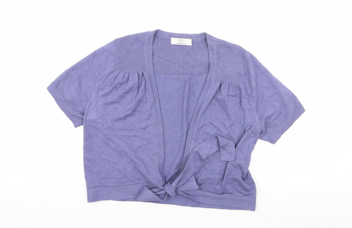Marks and Spencer Womens Purple  Knit Cardigan Jumper Size 14