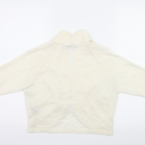 Isle Womens Ivory  Knit Shrug Jumper Size 10